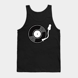 Record player turntable design with record Tank Top